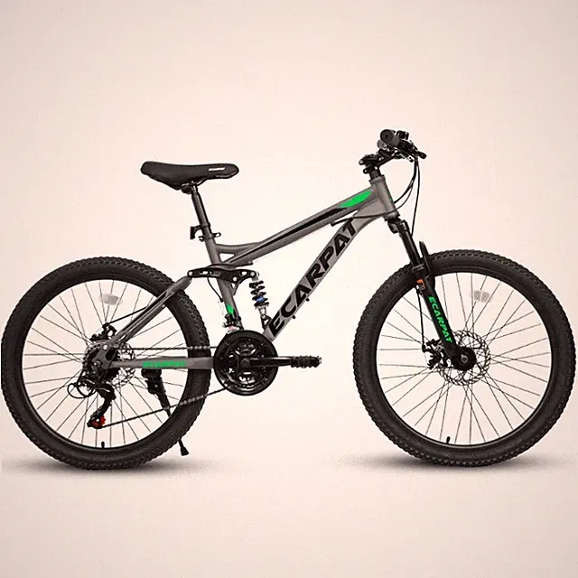 24" Mountain Bike Full Suspension,21-Speed Gear Indicator,Men/Women Adult Trail