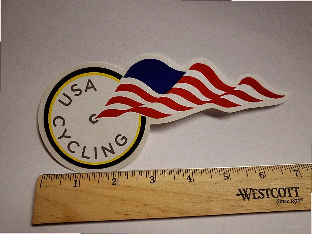~7" USA Cycling Large Sticker Decal - Road, MTB Track Cyclocross Cycling Bicycle