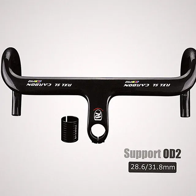 Carbon Road Bike Drop Handlebar Internal Routing Integrated Racing Bent Bar