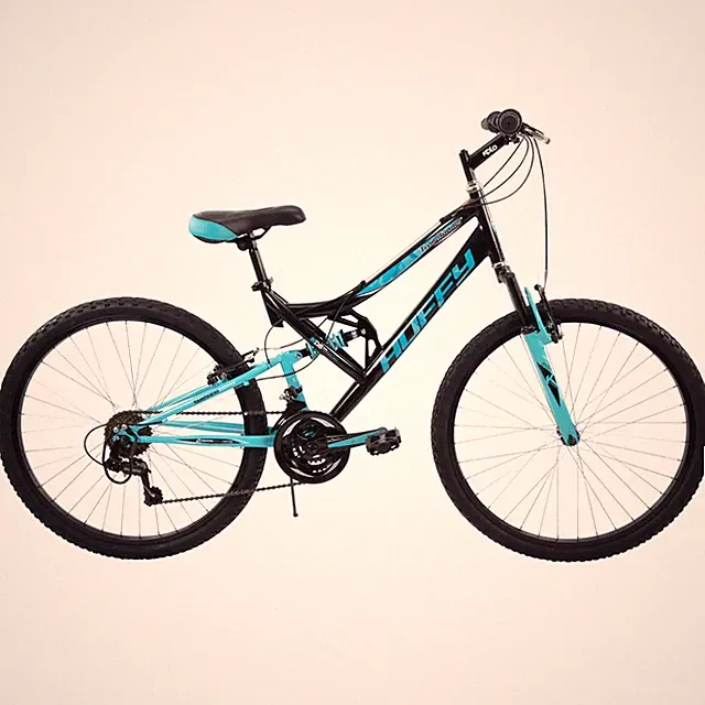 Huffy 26" Trail Runner Mountain Bike, Fits Riders 5'0"+, Black/Teal, Adult, Wome