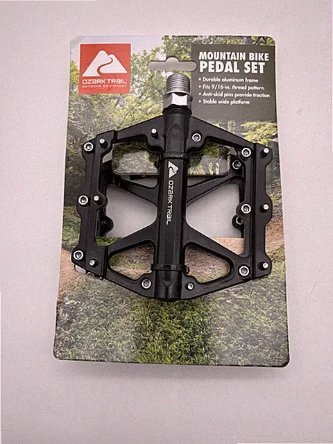 New Ozark Trail Mountain Bike Pedal Set - Aluminum Frame - 9/16th Thread - Wide