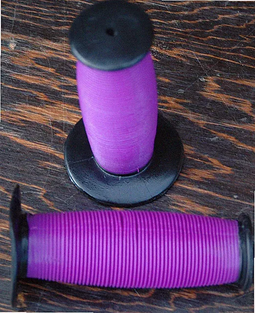 Purple 2Tone Turbo Fixie Vintage OldSchool BMX Bike Mushroom Grips Track Bicycle