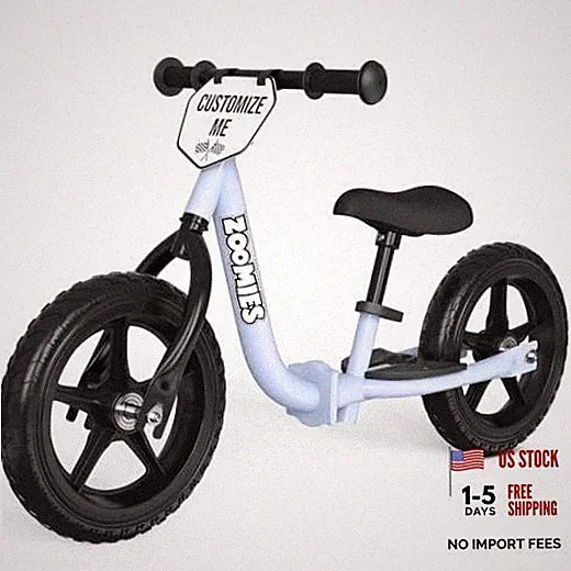 Zoomies Folding 12" Toddler Balance Bike for 2 to 5 Year Olds – Light Lavender